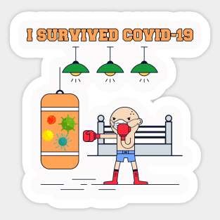 I Survived Covid 19 , Servive Design Sticker